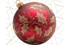 Christmas Ornaments Clipart PNG, Realistic Holiday Ornaments Product Image 2