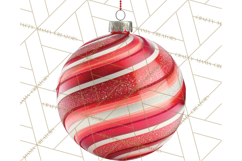 Christmas Ornaments Clipart PNG, Realistic Holiday Ornaments Product Image 3