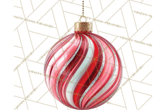 Christmas Ornaments Clipart PNG, Realistic Holiday Ornaments Product Image 5