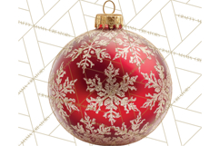 Christmas Ornaments Clipart PNG, Realistic Holiday Ornaments Product Image 4