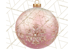 Christmas Ornaments Clipart PNG, Realistic Holiday Ornaments Product Image 2