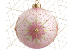 Christmas Ornaments Clipart PNG, Realistic Holiday Ornaments Product Image 5