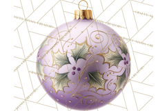 Christmas Ornaments Clipart PNG, Realistic Holiday Ornaments Product Image 2