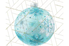 Christmas Ornaments Clipart PNG, Realistic Holiday Ornaments Product Image 4