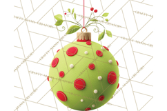 Christmas Ornaments Clipart PNG, Realistic Holiday Ornaments Product Image 5