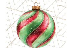 Christmas Ornaments Clipart PNG, Realistic Holiday Ornaments Product Image 4