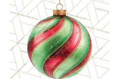Christmas Ornaments Clipart PNG, Realistic Holiday Ornaments Product Image 4