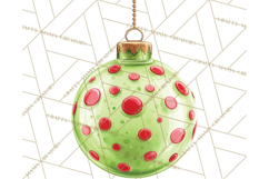 Christmas Ornaments Clipart PNG, Realistic Holiday Ornaments Product Image 5