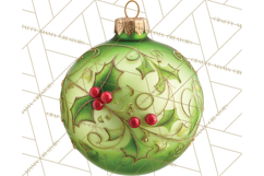 Christmas Ornaments Clipart PNG, Realistic Holiday Ornaments Product Image 2