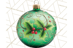 Christmas Ornaments Clipart PNG, Realistic Holiday Ornaments Product Image 3