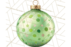 Christmas Ornaments Clipart PNG, Realistic Holiday Ornaments Product Image 4