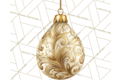 Christmas Ornaments Clipart PNG, Realistic Holiday Ornaments Product Image 4