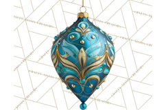Christmas Ornaments Clipart PNG, Realistic Holiday Ornaments Product Image 2