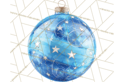 Christmas Ornaments Clipart PNG, Realistic Holiday Ornaments Product Image 3