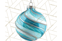 Christmas Ornaments Clipart PNG, Realistic Holiday Ornaments Product Image 5