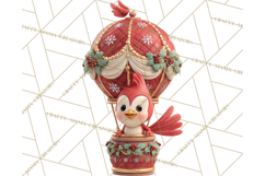 Winter Hot Air Balloon Clip Art for Crafts &amp; Design Product Image 2