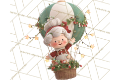Winter Hot Air Balloon Clip Art for Crafts &amp; Design Product Image 5