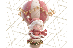 Winter Hot Air Balloon Clip Art for Crafts &amp; Design Product Image 2