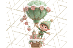 Winter Hot Air Balloon Clip Art for Crafts &amp; Design Product Image 2