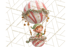 Winter Hot Air Balloon Clip Art for Crafts &amp; Design Product Image 3