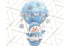 Winter Hot Air Balloon Clip Art for Crafts &amp; Design Product Image 4