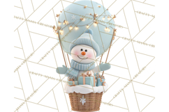 Winter Hot Air Balloon Clip Art for Crafts &amp; Design Product Image 4