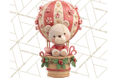 Winter Hot Air Balloon Clip Art for Crafts &amp; Design Product Image 5