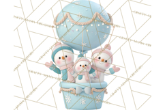 Winter Hot Air Balloon Clip Art for Crafts &amp; Design Product Image 2