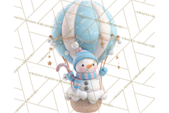 Winter Hot Air Balloon Clip Art for Crafts &amp; Design Product Image 3