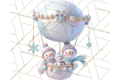 Winter Hot Air Balloon Clip Art for Crafts &amp; Design Product Image 4