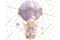 Winter Hot Air Balloon Clip Art for Crafts &amp; Design Product Image 5