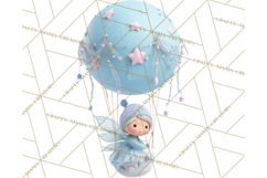 Winter Hot Air Balloon Clip Art for Crafts &amp; Design Product Image 2