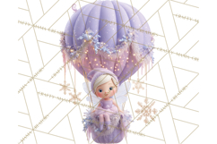 Winter Hot Air Balloon Clip Art for Crafts &amp; Design Product Image 3