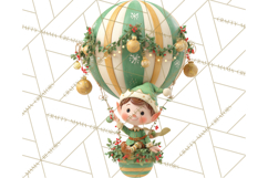 Winter Hot Air Balloon Clip Art for Crafts &amp; Design Product Image 5