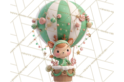 Winter Hot Air Balloon Clip Art for Crafts &amp; Design Product Image 2