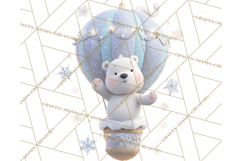 Winter Hot Air Balloon Clip Art for Crafts &amp; Design Product Image 5