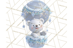 Winter Hot Air Balloon Clip Art for Crafts &amp; Design Product Image 3