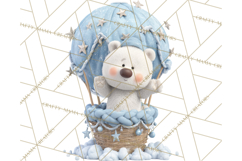 Winter Hot Air Balloon Clip Art for Crafts &amp; Design Product Image 4