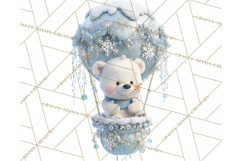 Winter Hot Air Balloon Clip Art for Crafts &amp; Design Product Image 5