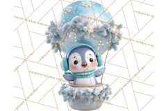 Winter Hot Air Balloon Clip Art for Crafts &amp; Design Product Image 2