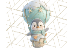Winter Hot Air Balloon Clip Art for Crafts &amp; Design Product Image 4