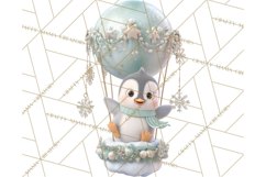 Winter Hot Air Balloon Clip Art for Crafts &amp; Design Product Image 3