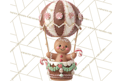 Winter Hot Air Balloon Clip Art for Crafts &amp; Design Product Image 4
