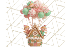 Winter Hot Air Balloon Clip Art for Crafts &amp; Design Product Image 3