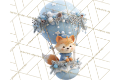 Winter Hot Air Balloon Clip Art for Crafts &amp; Design Product Image 4