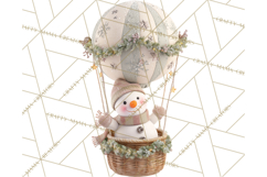Winter Hot Air Balloon Clip Art for Crafts &amp; Design Product Image 2