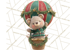 Winter Hot Air Balloon Clip Art for Crafts &amp; Design Product Image 2