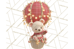 Winter Hot Air Balloon Clip Art for Crafts &amp; Design Product Image 3