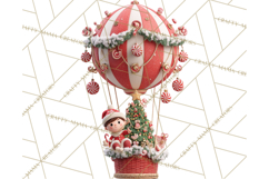 Winter Hot Air Balloon Clip Art for Crafts &amp; Design Product Image 5