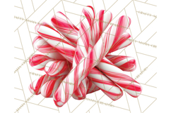 Christmas Candy Clipart PNG, Realistic Holiday Treats Product Image 5